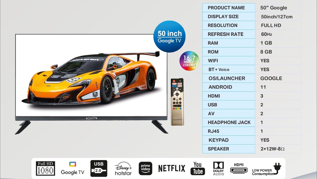50 inch 4K UHD Android TV