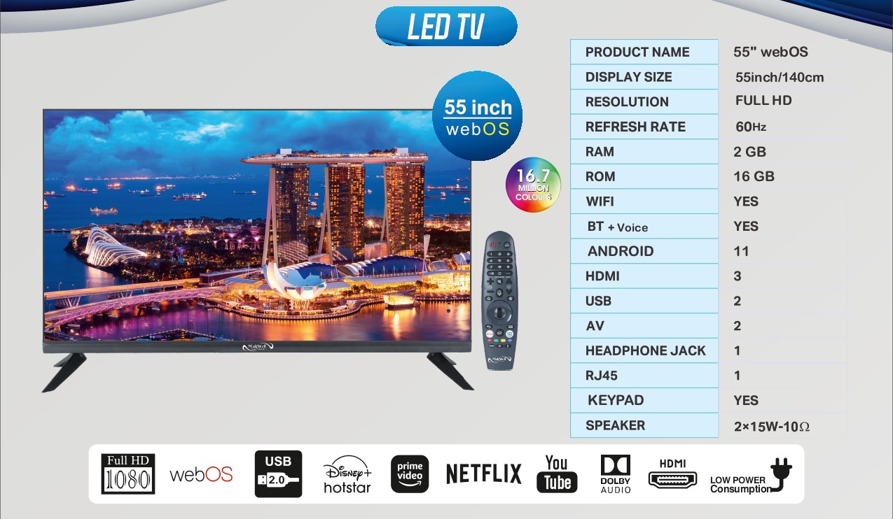 55 inch 4K UHD Webos TV